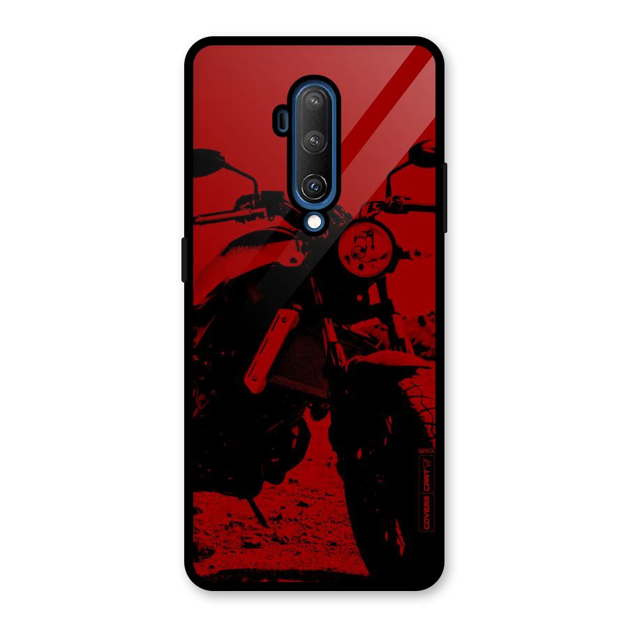 Stylish Ride Red Glass Back Case for OnePlus 7T Pro