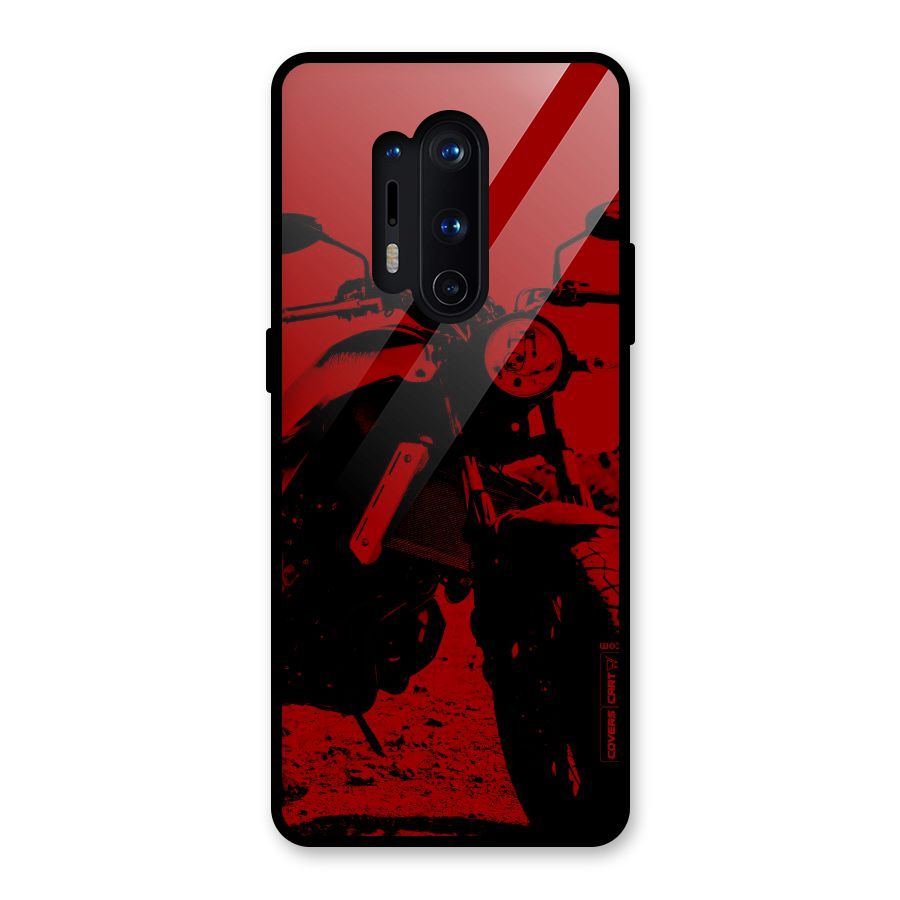 Stylish Ride Red Glass Back Case for OnePlus 8 Pro