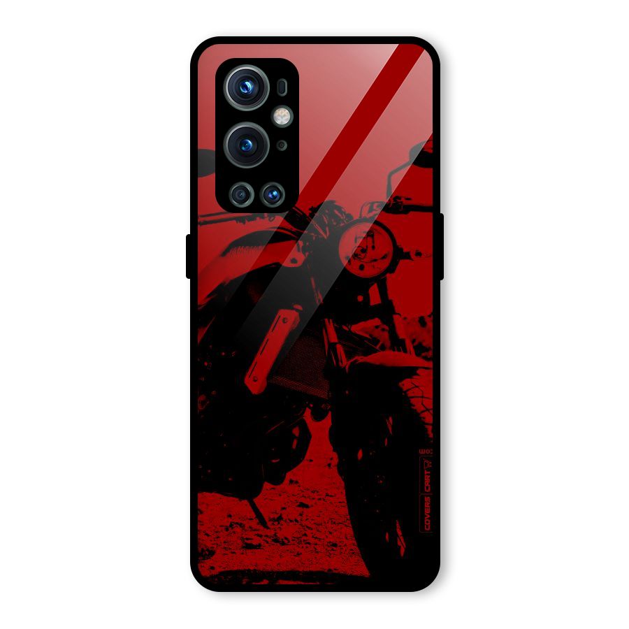 Stylish Ride Red Glass Back Case for OnePlus 9 Pro