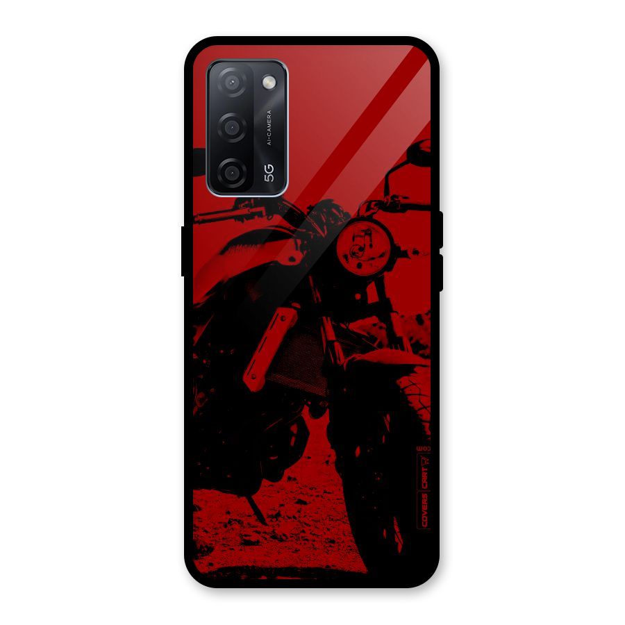 Stylish Ride Red Glass Back Case for Oppo A53s 5G