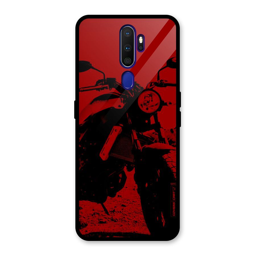 Stylish Ride Red Glass Back Case for Oppo A9 (2020)