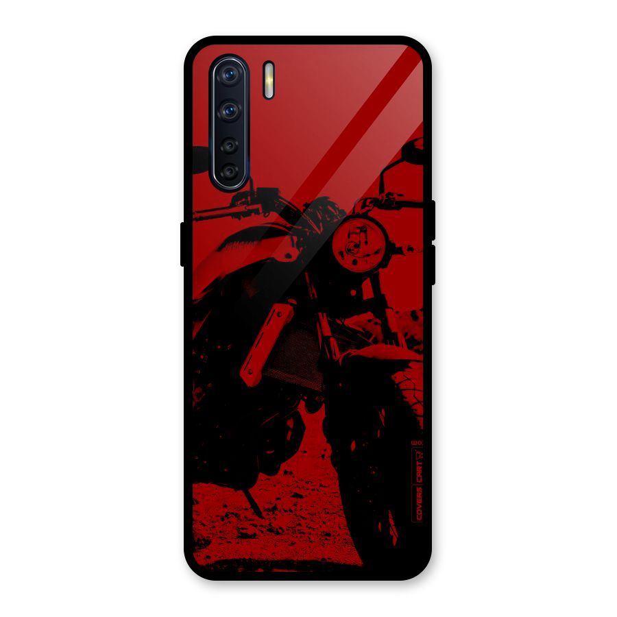 Stylish Ride Red Glass Back Case for Oppo F15