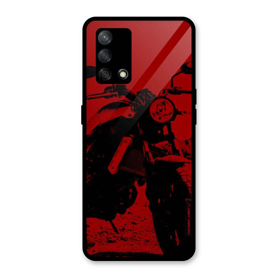 Stylish Ride Red Glass Back Case for Oppo F19