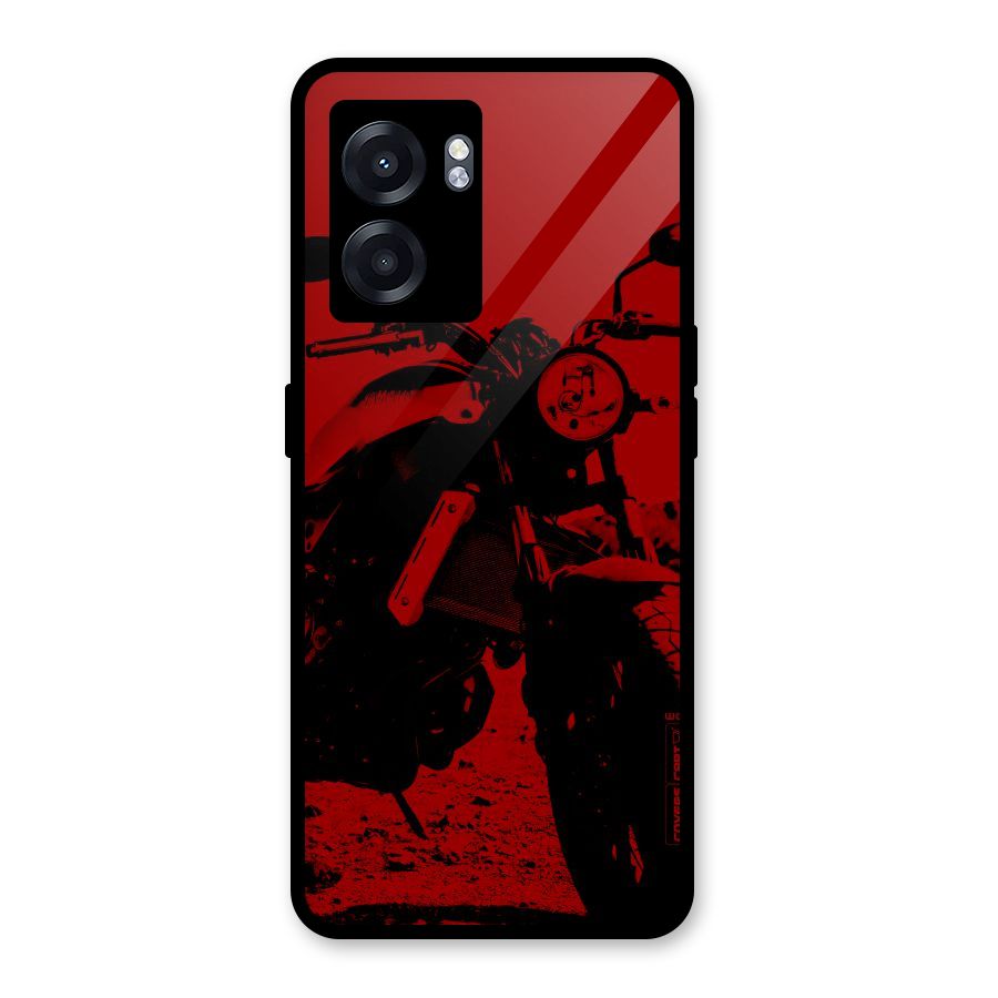 Stylish Ride Red Glass Back Case for Oppo K10 (5G)