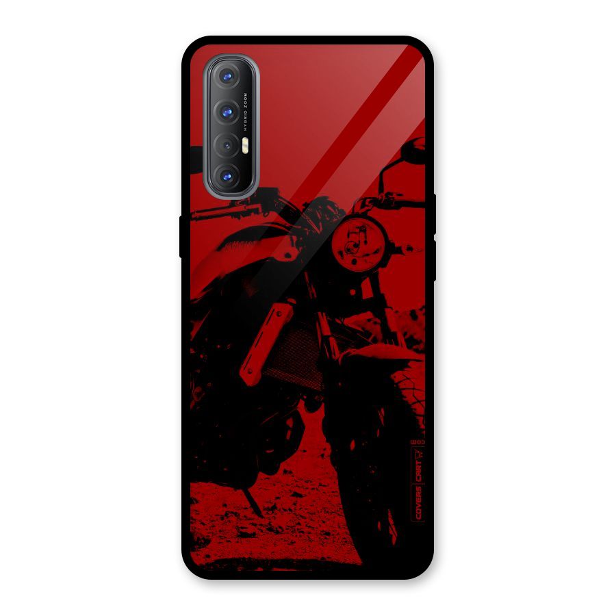 Stylish Ride Red Glass Back Case for Oppo Reno3 Pro