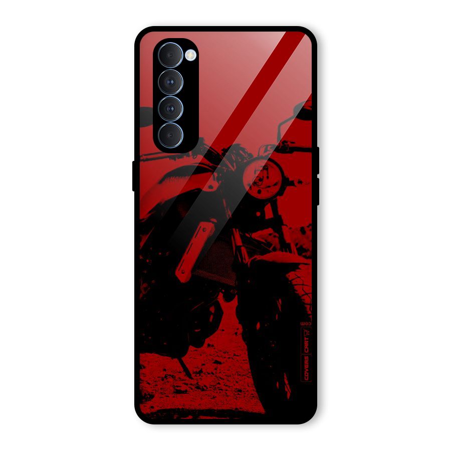 Stylish Ride Red Glass Back Case for Oppo Reno4 Pro