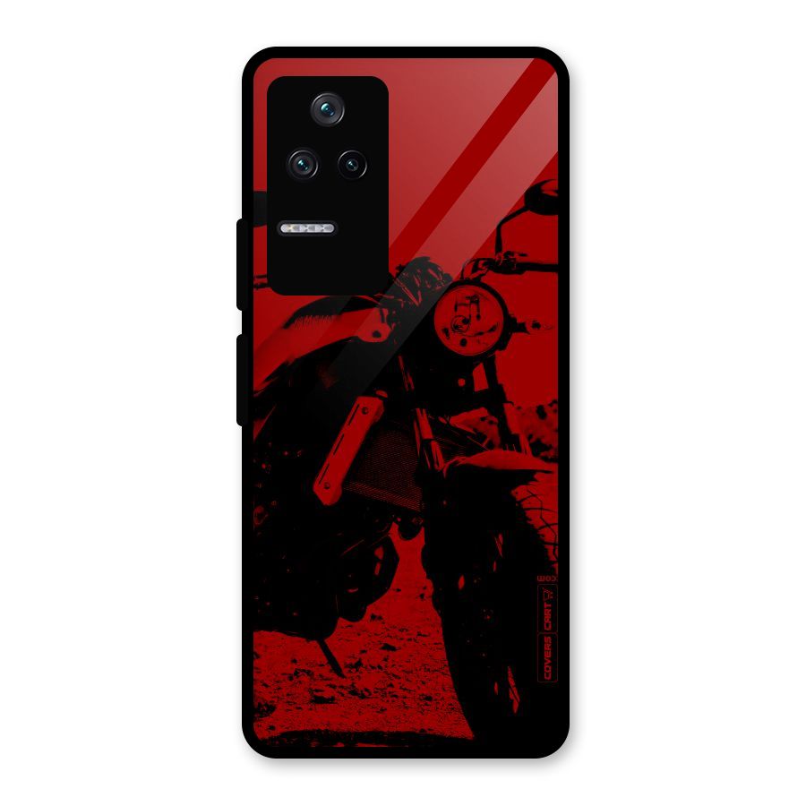 Stylish Ride Red Glass Back Case for Poco F4 5G