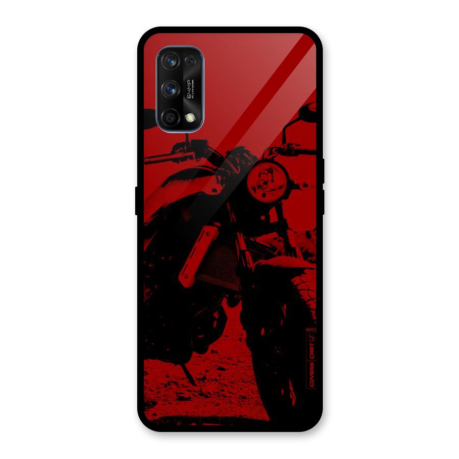 Stylish Ride Red Glass Back Case for Realme 7 Pro