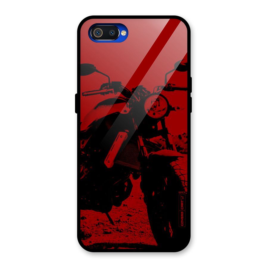 Stylish Ride Red Glass Back Case for Realme C2