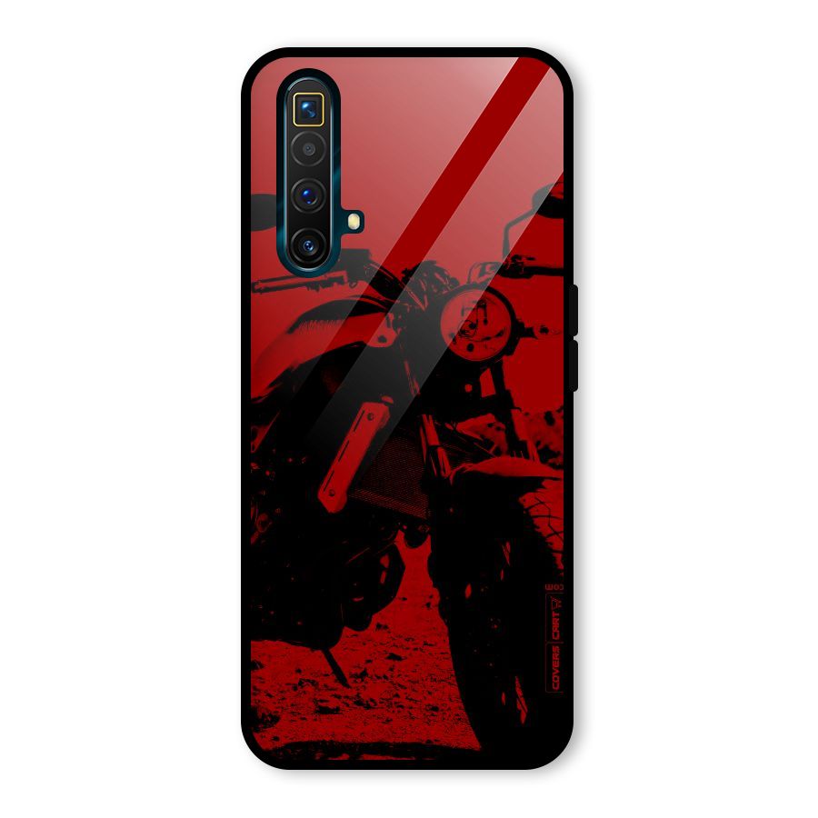 Stylish Ride Red Glass Back Case for Realme X3 SuperZoom