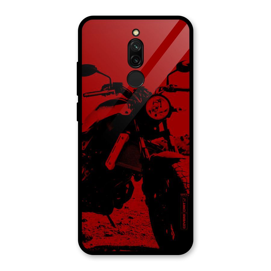 Stylish Ride Red Glass Back Case for Redmi 8