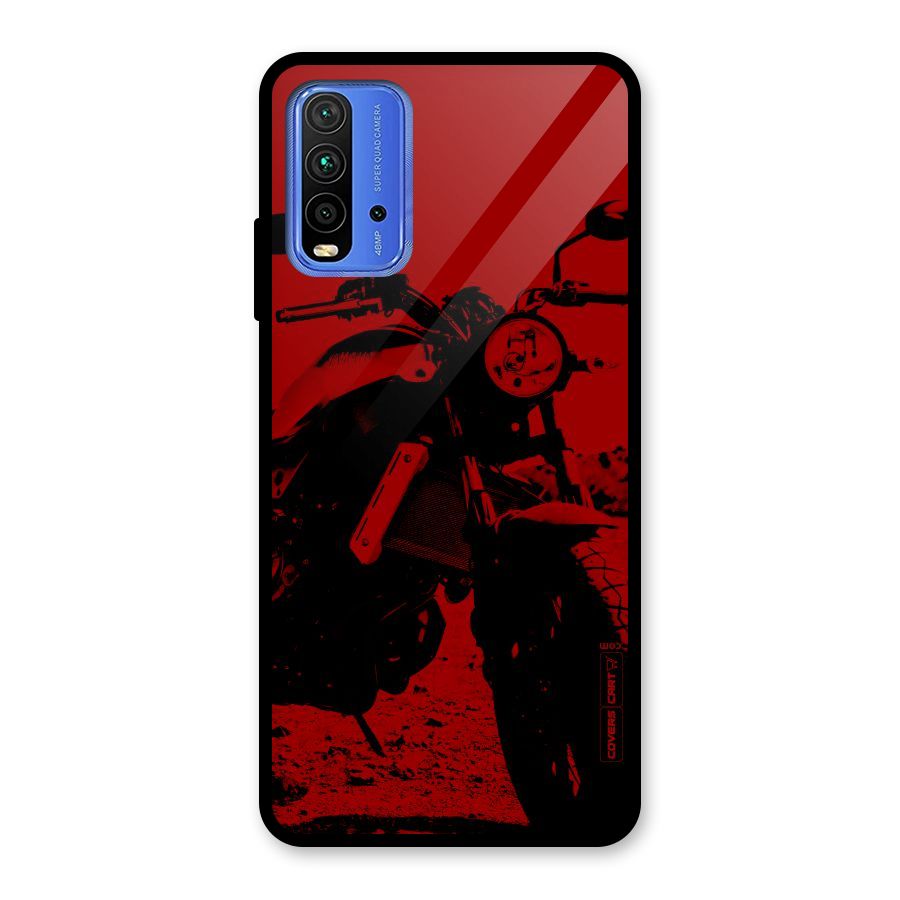 Stylish Ride Red Glass Back Case for Redmi 9 Power
