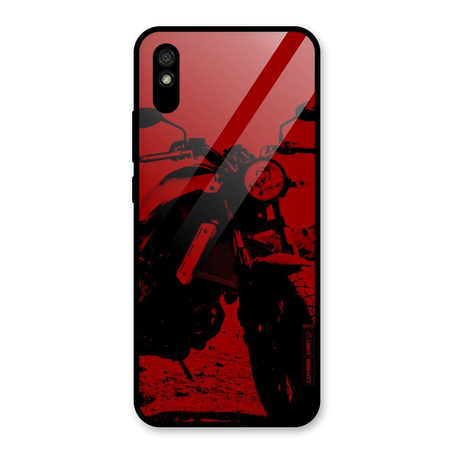 Stylish Ride Red Glass Back Case for Redmi 9i
