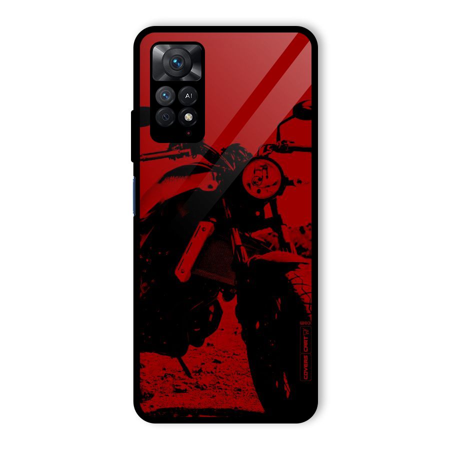 Stylish Ride Red Glass Back Case for Redmi Note 11 Pro