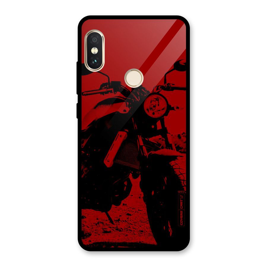 Stylish Ride Red Glass Back Case for Redmi Note 5 Pro
