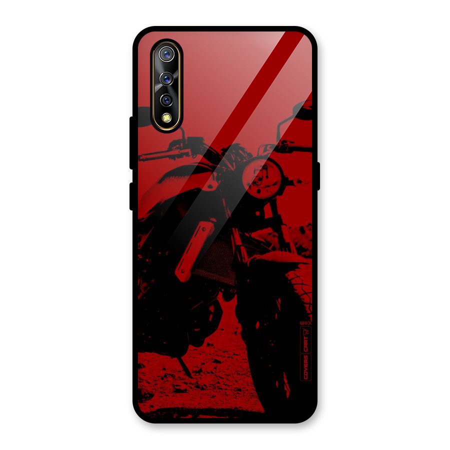 Stylish Ride Red Glass Back Case for Vivo S1