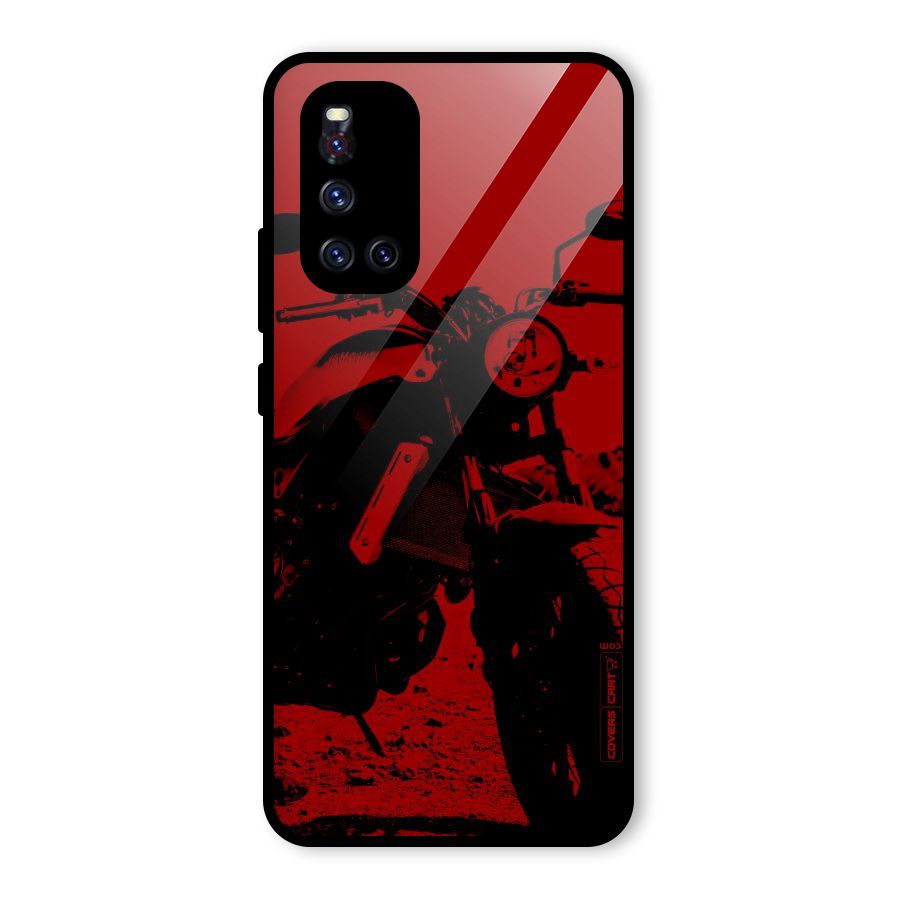Stylish Ride Red Glass Back Case for Vivo V19