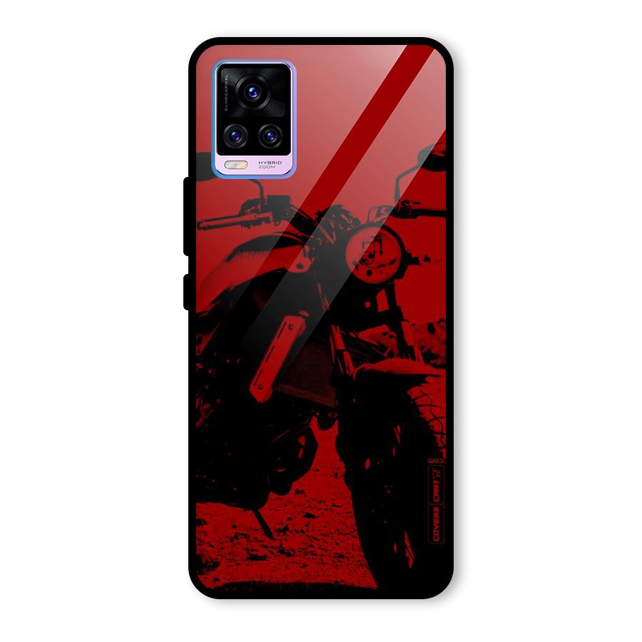 Stylish Ride Red Glass Back Case for Vivo V20 Pro