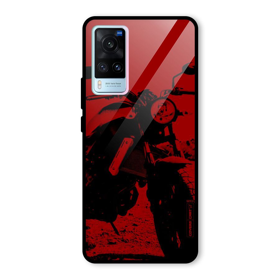 Stylish Ride Red Glass Back Case for Vivo X60