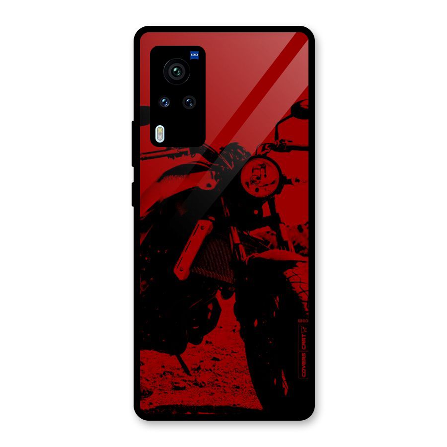 Stylish Ride Red Glass Back Case for Vivo X60 Pro