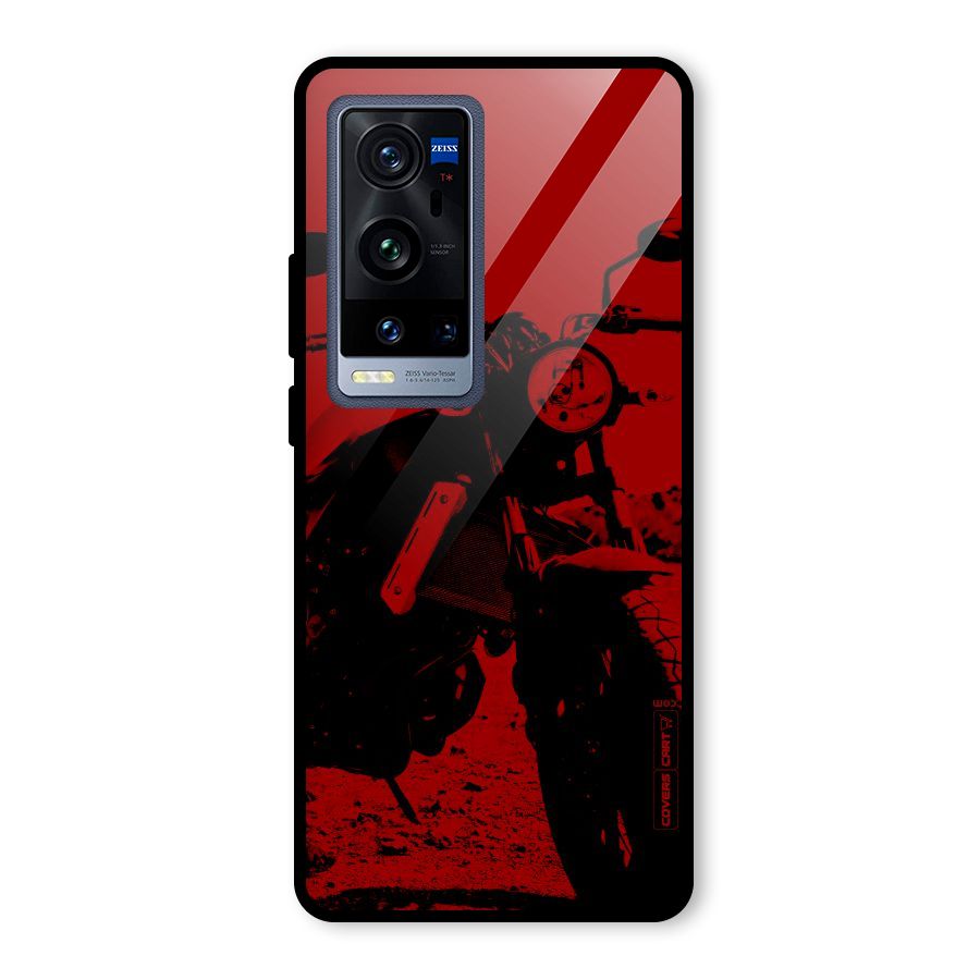 Stylish Ride Red Glass Back Case for Vivo X60 Pro Plus