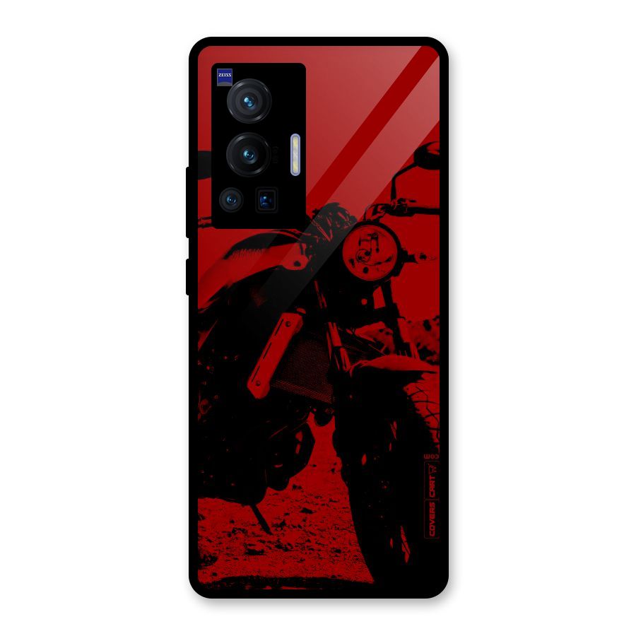 Stylish Ride Red Glass Back Case for Vivo X70 Pro