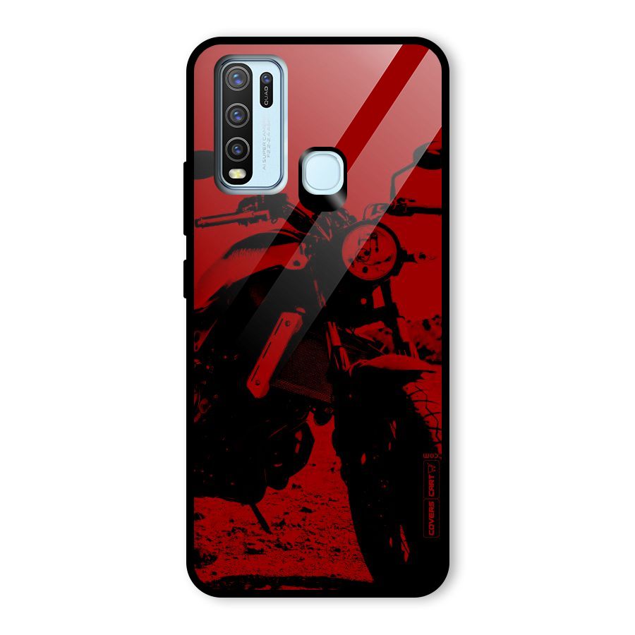 Stylish Ride Red Glass Back Case for Vivo Y50