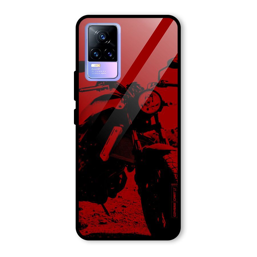Stylish Ride Red Glass Back Case for Vivo Y73