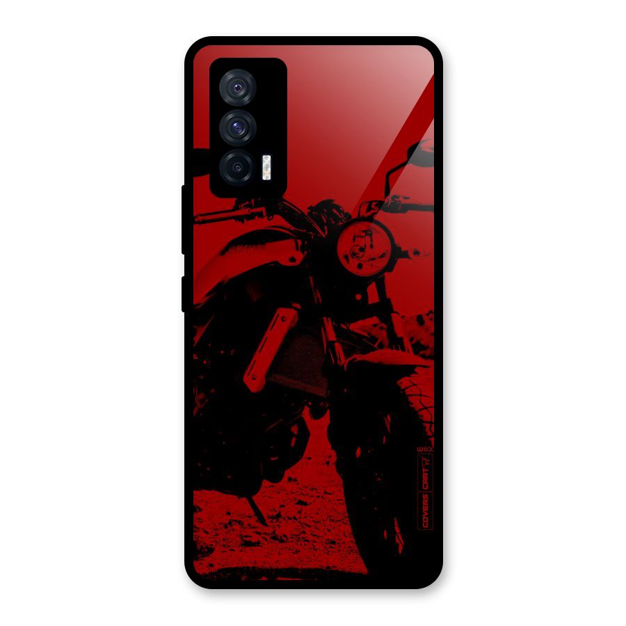Stylish Ride Red Glass Back Case for Vivo iQOO 7 5G