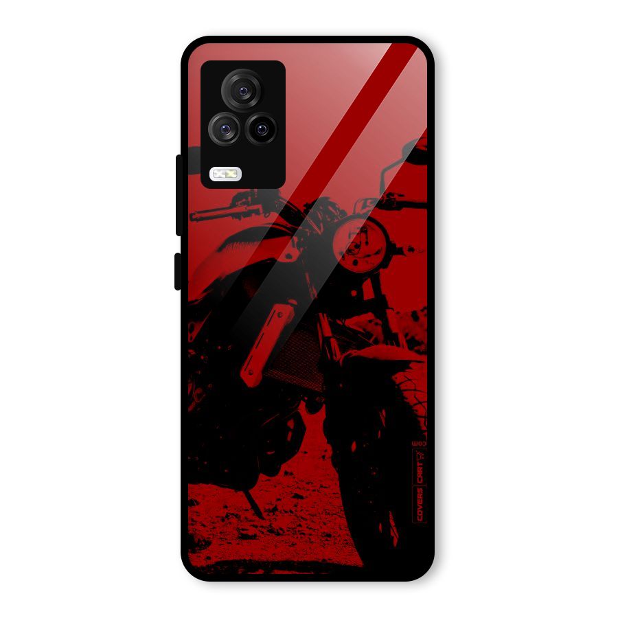 Stylish Ride Red Glass Back Case for Vivo iQOO 7 Legend 5G