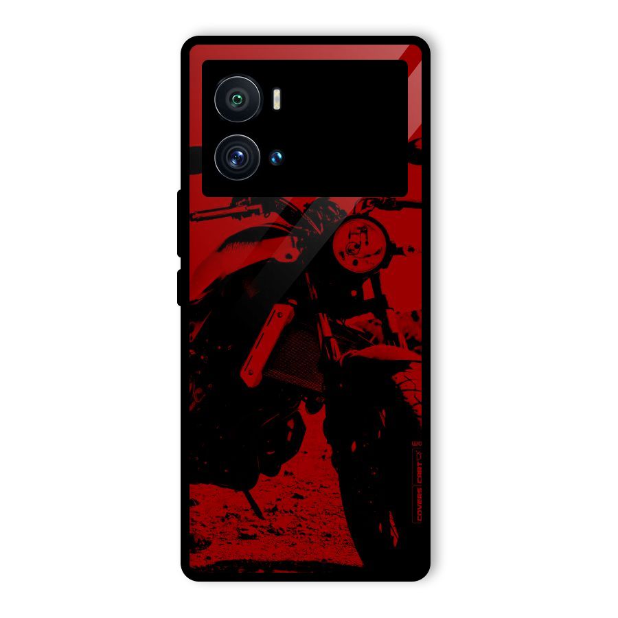Stylish Ride Red Glass Back Case for Vivo iQOO 9 Pro