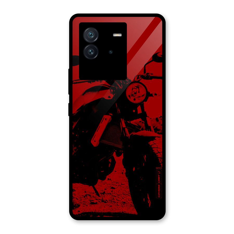Stylish Ride Red Glass Back Case for Vivo iQOO Neo 6 5G