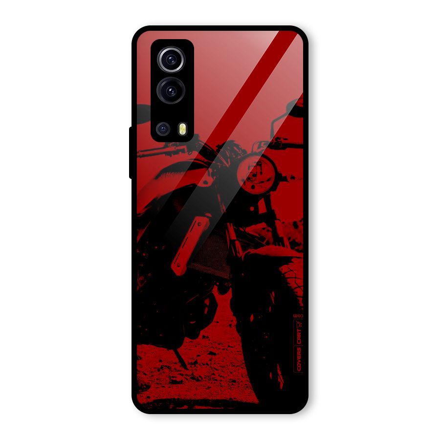 Stylish Ride Red Glass Back Case for Vivo iQOO Z3