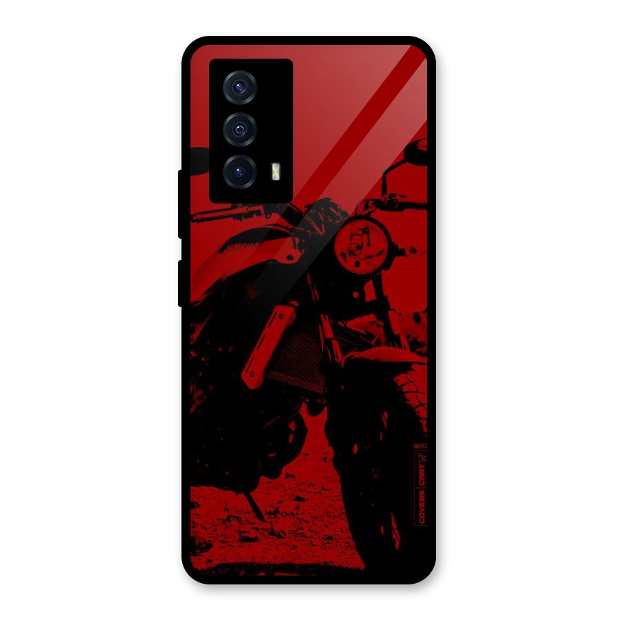 Stylish Ride Red Glass Back Case for Vivo iQOO Z5