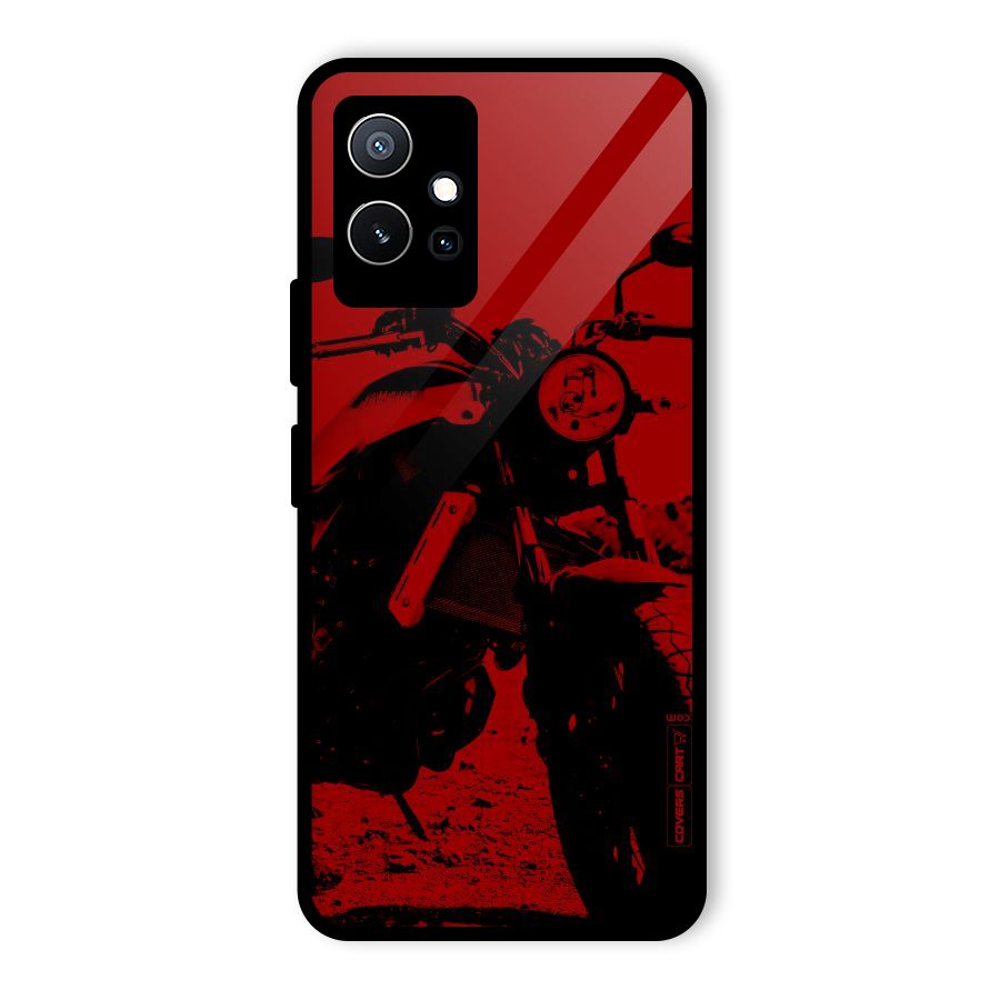 Stylish Ride Red Glass Back Case for Vivo iQOO Z6