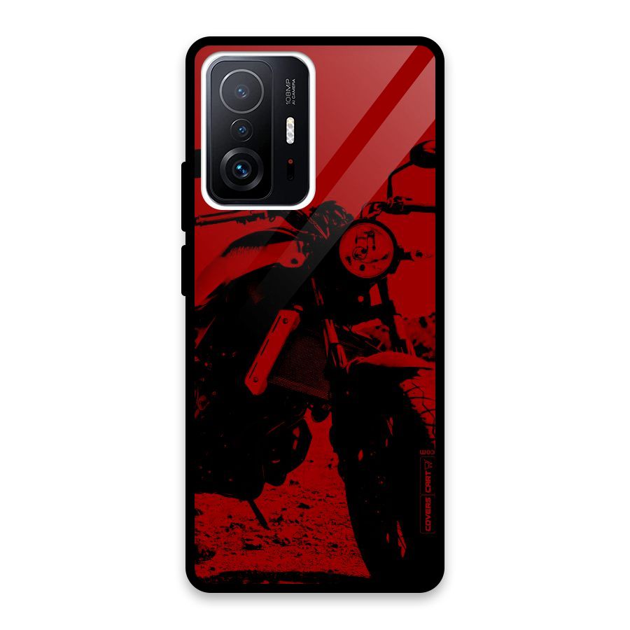 Stylish Ride Red Glass Back Case for Xiaomi 11T Pro