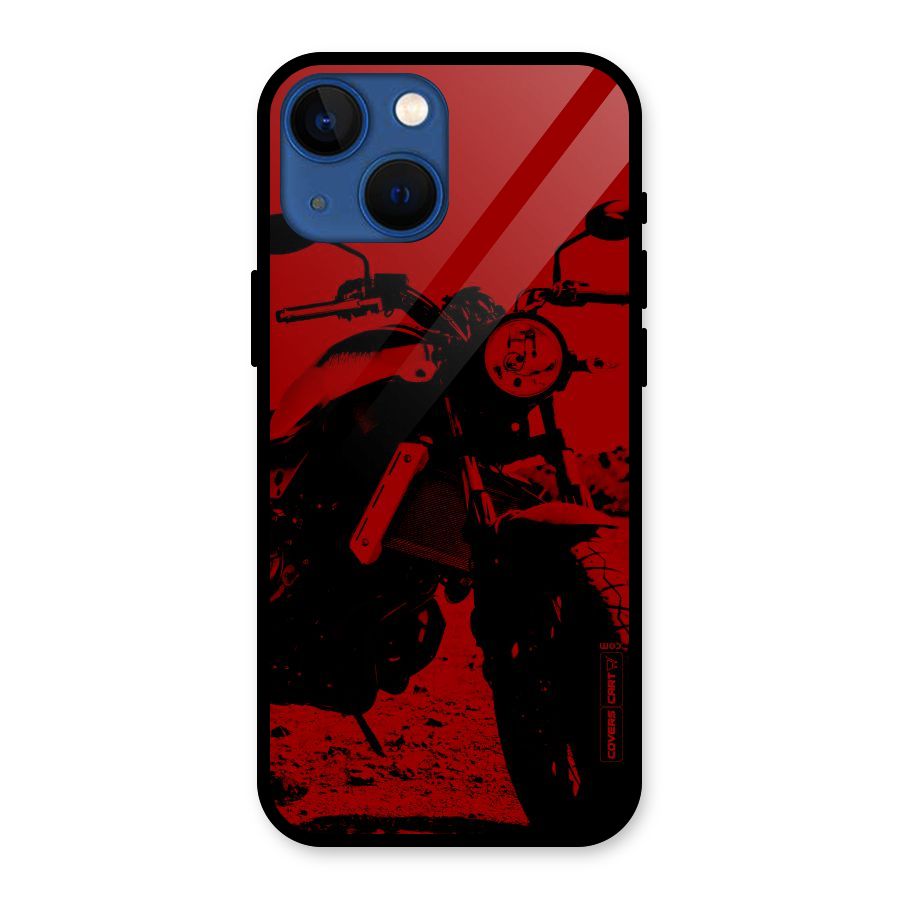 Stylish Ride Red Glass Back Case for iPhone 13 Mini