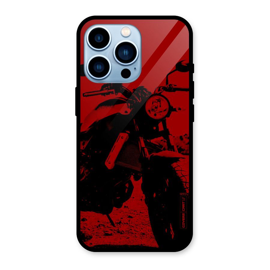 Stylish Ride Red Glass Back Case for iPhone 13 Pro