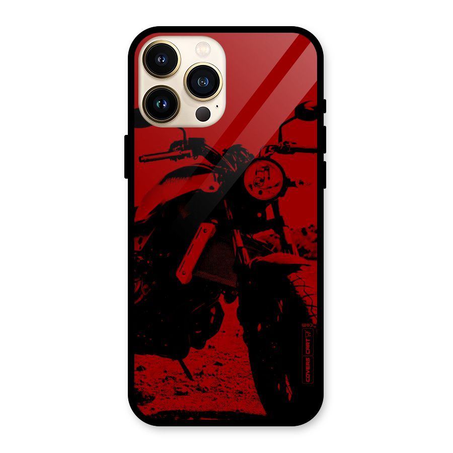Stylish Ride Red Glass Back Case for iPhone 13 Pro Max