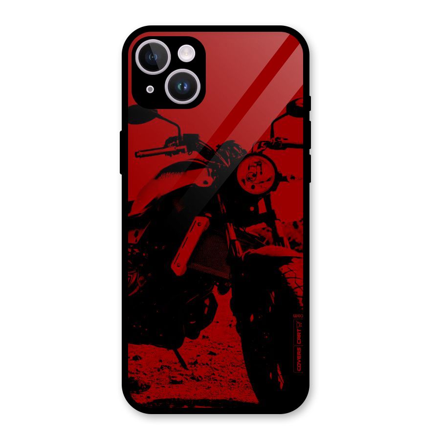 Stylish Ride Red Glass Back Case for iPhone 14 Plus