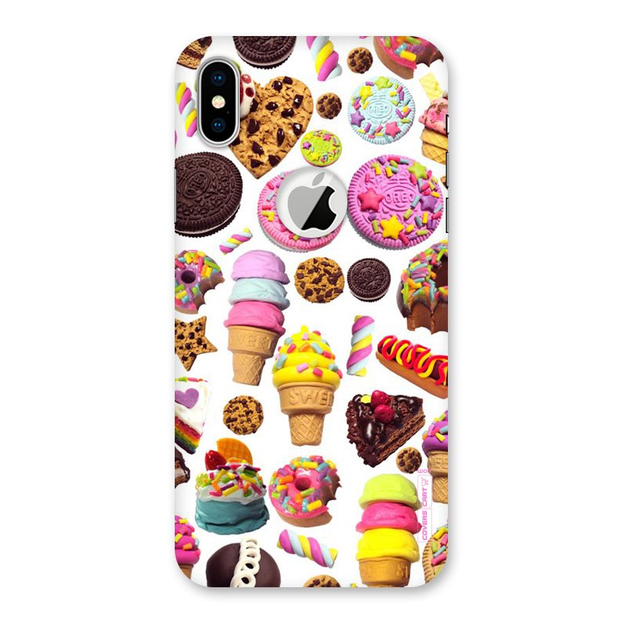 Sugar Rush Back Case for iPhone X Logo Cut