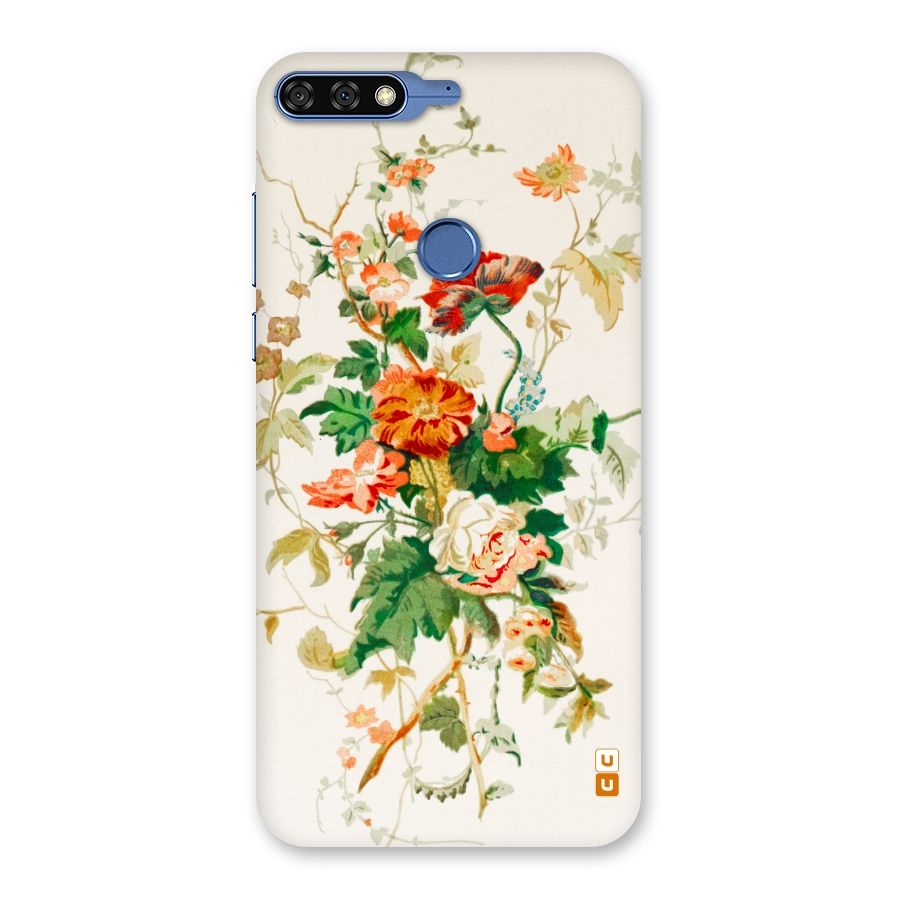 Summer Floral Back Case for Honor 7C