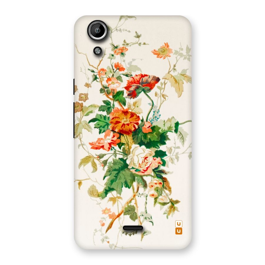 Summer Floral Back Case for Micromax Canvas Selfie Lens Q345