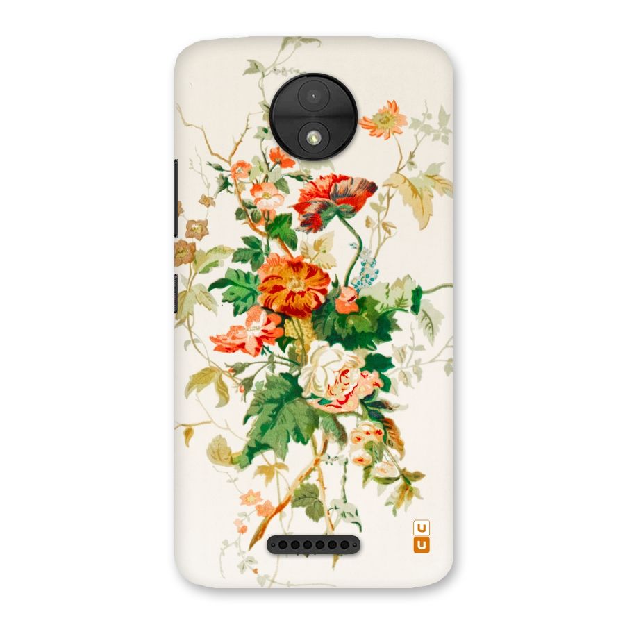 Summer Floral Back Case for Moto C