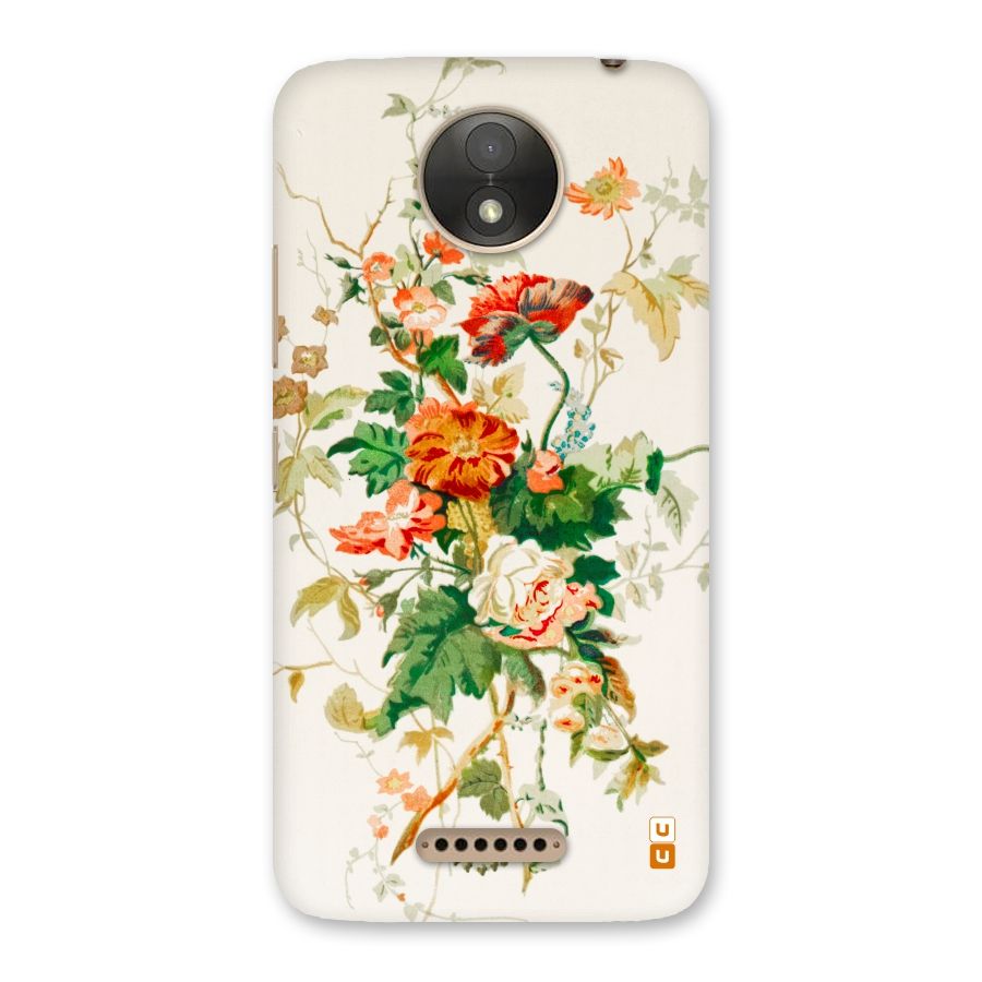 Summer Floral Back Case for Moto C Plus