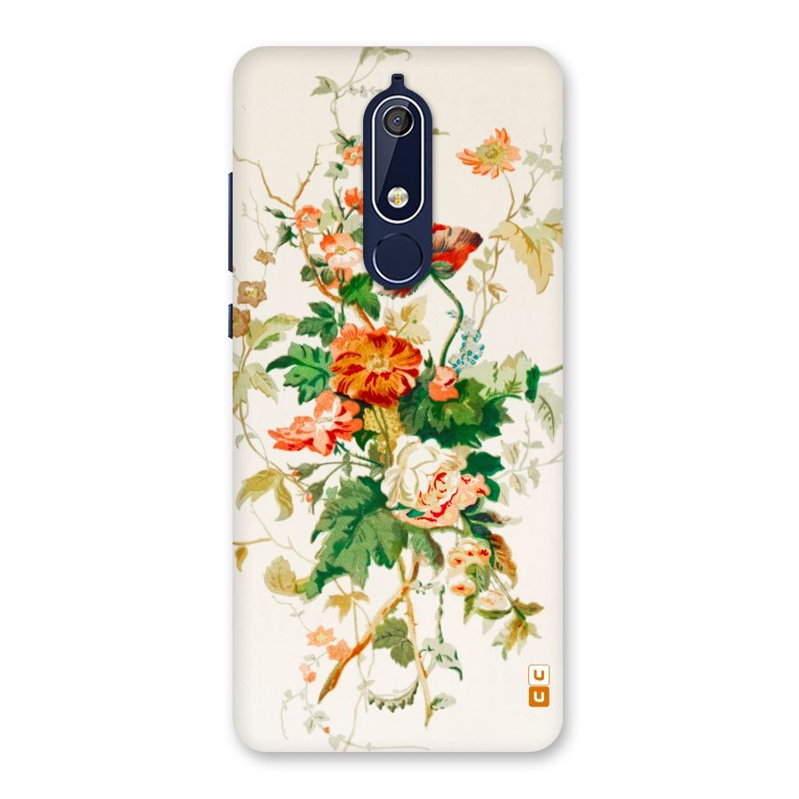 Summer Floral Back Case for Nokia 5.1