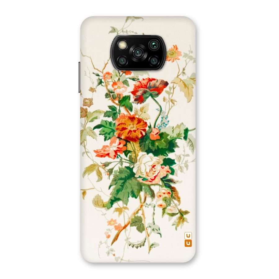 Summer Floral Back Case for Poco X3