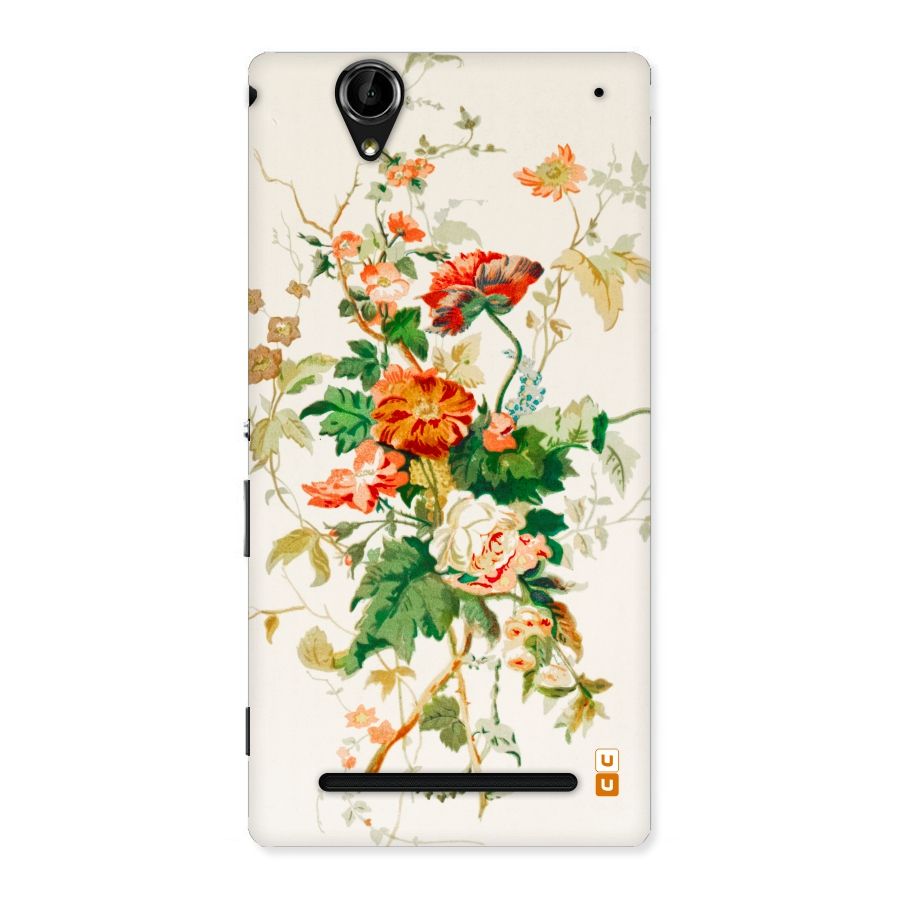 Summer Floral Back Case for Sony Xperia T2
