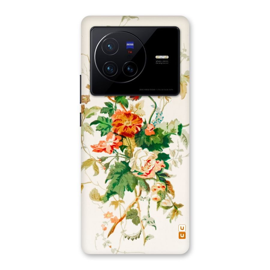 Summer Floral Back Case for Vivo X80