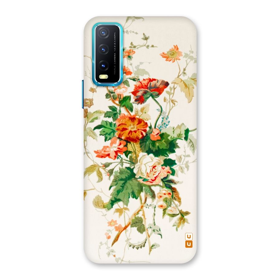 Summer Floral Back Case for Vivo Y20